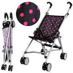 Vežimėlis lėlėms, juodas/rožinis kaina ir informacija | Žaislai mergaitėms | pigu.lt
