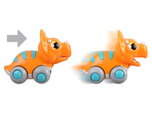 Dinozauras Triceratops su ratukais Hola, oranžinis kaina ir informacija | Žaislai berniukams | pigu.lt