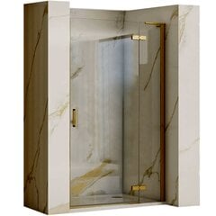Dušo durys Rea Hugo Gold Brushed, 100 cm цена и информация | Душевые двери и стены | pigu.lt