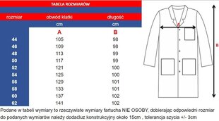 Vyriškas medicininis chalatas, 1 vnt. kaina ir informacija | Medicininė apranga | pigu.lt