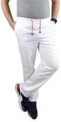 Vyriškos medicininės kelnės elastinės Slim, baltos цена и информация | Рабочая одежда | pigu.lt