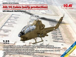 Klijuojamas modelis ICM 53030 US Attack Helicopter AH-1G Cobra (early production) 1/35 цена и информация | Склеиваемые модели | pigu.lt