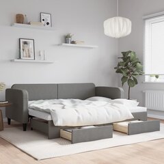 Sofa-lova vidaXL, 80x200 cm, pilka kaina ir informacija | Lovos | pigu.lt