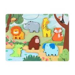 Деревянная головоломка «Животные», 7 деталей цена и информация | Пазлы | pigu.lt