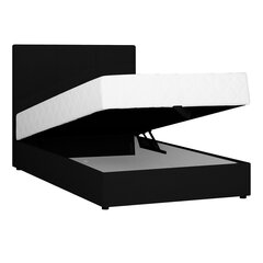 Kontinentinė lova Leiko 120x200cm, juoda kaina ir informacija | Lovos | pigu.lt