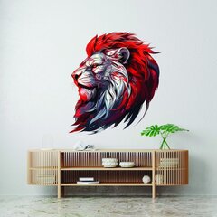 Cтикер Льва с Красной Гривой, 120 x 120 см цена и информация | Интерьерные наклейки | pigu.lt
