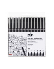 Набор маркеров Uni-Ball Mitsubishi Pencil PIN, 12 шт. цена и информация | Принадлежности для рисования, лепки | pigu.lt