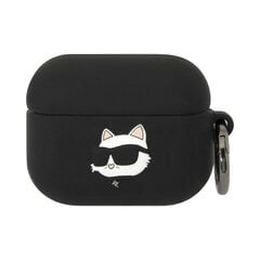 Ausinių dėklas Karl Lagerfeld 3D NFT Choupette skirtas AirPods Pro - Juodas kaina ir informacija | Ausinės | pigu.lt