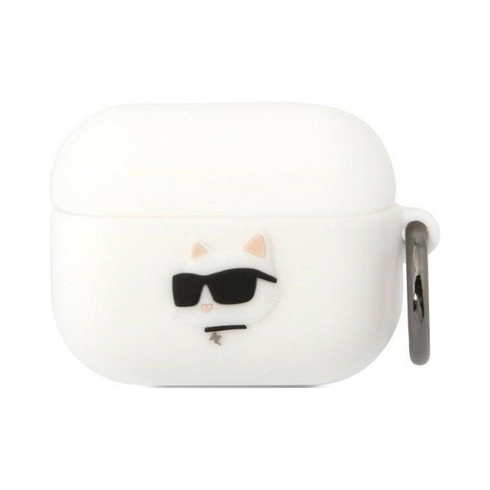 Ausinių dėklas Karl Lagerfeld 3D NFT Choupette skirtas AirPods Pro - Balta kaina ir informacija | Ausinės | pigu.lt