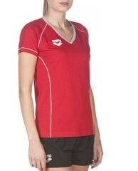 Marškinėliai moterims Arena Team Line, raudoni kaina ir informacija | Palaidinės, marškiniai moterims | pigu.lt