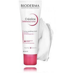 Raminantis veido kremas jautriai/sudirgusiai odai Bioderma Créaline Défensive Riche Active Soothing Cream, 40 ml kaina ir informacija | Veido kremai | pigu.lt