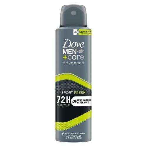 Dezodorantas antiperspirantas Dove Men- Care Active- Sport Fresh 72H, vyrams, 150 ml kaina ir informacija | Dezodorantai | pigu.lt