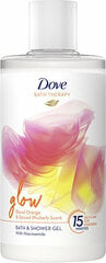 Vonios ir dušo gelis Dove Bath Therapy Glow Blood Orange & Spiced Rhubarb Bath & Shower Gel, 400 ml kaina ir informacija | Dušo želė, aliejai | pigu.lt