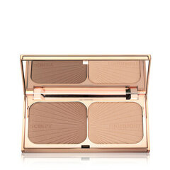 Палитра для контурирования лица Charlotte Tilbury Medium Filmstar Bronz &amp; Glow, 22,5 г цена и информация | Бронзеры (бронзаторы), румяна | pigu.lt