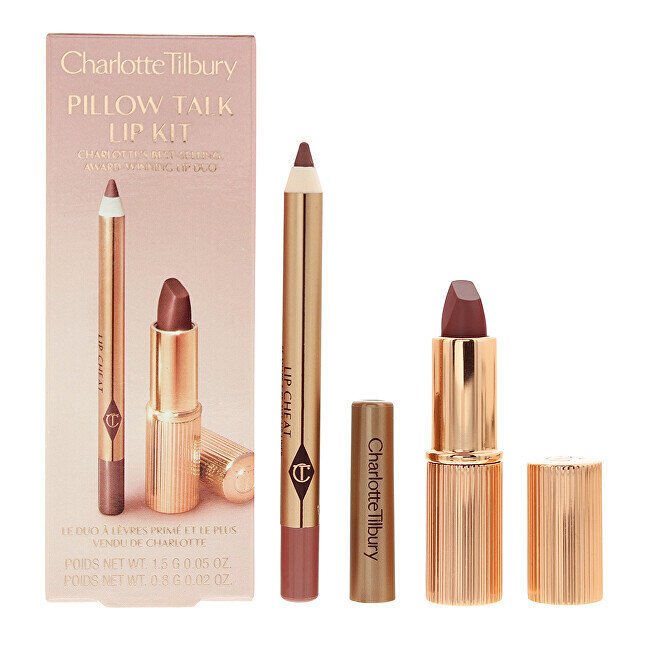 Rinkinys Charlotte Tilbury Pillow Talk Medium: Lip Cheat" lūpų pieštukas, 0,8 g + 1,5 g Matte Revolution lūpdažis kaina ir informacija | Lūpų dažai, blizgiai, balzamai, vazelinai | pigu.lt