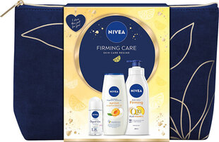 Nivea firming Care body care gift set набор: молочко для тела Q10+ витамин С, 400 мл + гель для душа Care & Apricot, 250 мл + антиперспирант Original Care, 50 мл + косметичка цена и информация | Масла, гели для душа | pigu.lt