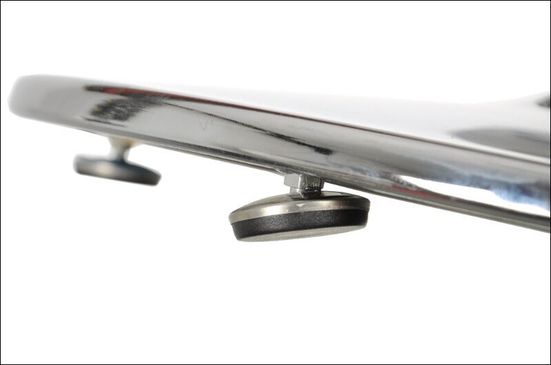 Metalinis pagrindas stalui Stema NY-B005, 57,5 ​​cm, sidabrinis kaina ir informacija | Baldinės kojelės ir kojos | pigu.lt