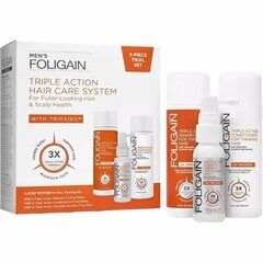 Набор для ухода за волосами Foligain Complete System Men Triple Action для мужчин: шампунь, 100 мл + кондиционер, 100 мл + спрей, 30 мл цена и информация | Средства для укрепления волос | pigu.lt