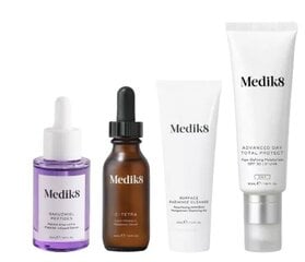 Kosmetikos rinkinys Medik8 CSA Bakuchiol: valiklis AHA/BHA rūgštimis, 40 ml + serumas, 30 ml + kremas, 50 ml + peptidinis serumas, 30 ml kaina ir informacija | Veido kremai | pigu.lt