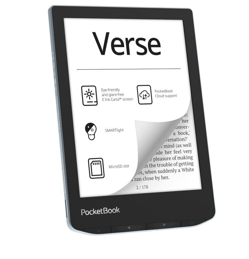 PocketBook Verse USB-C Blue цена и информация | Elektroninių knygų skaityklės | pigu.lt