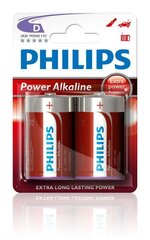 Батарейки Philips, Power Alkaline D/R20 B2 цена и информация | Philips Освещение и электротовары | pigu.lt