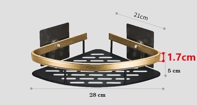 Kampinės pakabinamos lentynėlės, 2 vnt. kaina ir informacija | Vonios kambario aksesuarai | pigu.lt