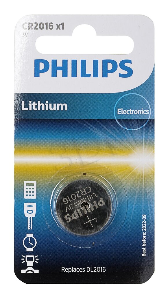 Elementai Philips Lithium CR2016 цена и информация | Elementai | pigu.lt