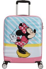 Mažas lagaminas American Tourister Wavebreaker Spinner Disney Minnie, S, baltas kaina ir informacija | Lagaminai, kelioniniai krepšiai | pigu.lt