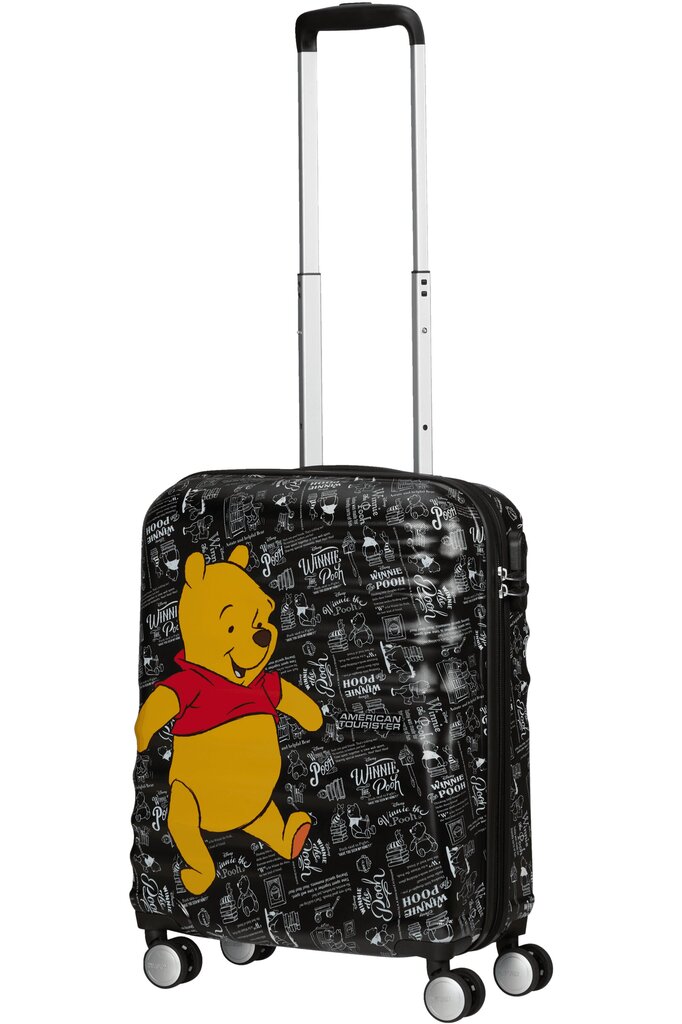 Mažas lagaminas American Tourister Wavebreaker Spinner Disney Winnie The Pooh, S, juodas kaina ir informacija | Lagaminai, kelioniniai krepšiai | pigu.lt