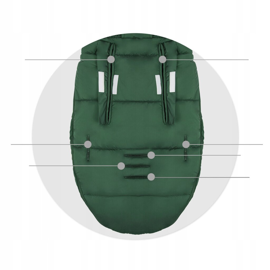 Vežimėlio miegmaišis, žalias цена и информация | Vežimėlių priedai | pigu.lt