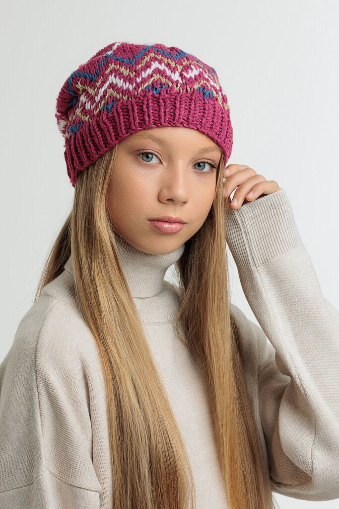 Moteriška kepurė Snowflake, rausvos spalvos цена и информация | Kepurės moterims | pigu.lt