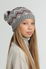 Moteriška kepurė Snowflake, pilkos spalvos kaina ir informacija | Kepurės moterims | pigu.lt