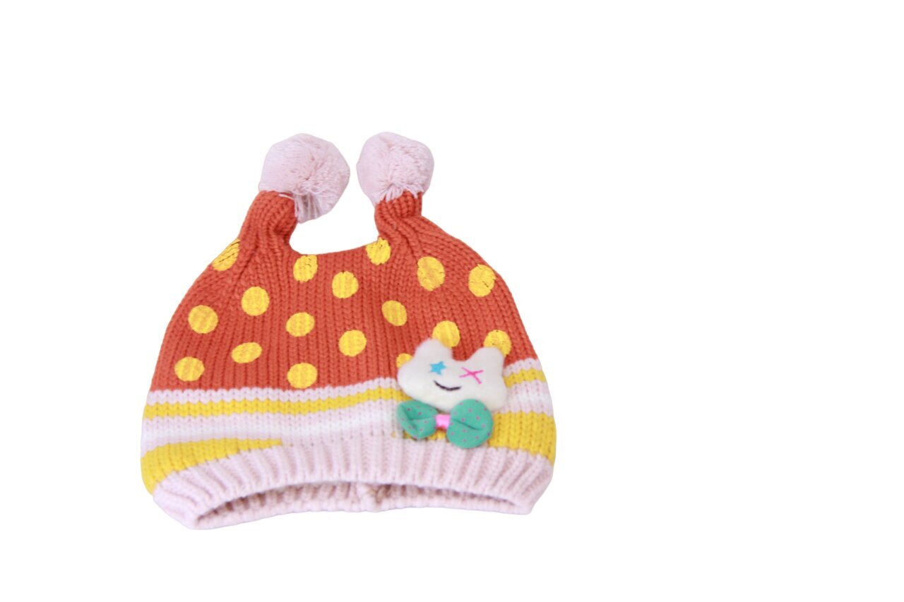 Kepurė vaikams Snowflake, oranžinė kaina ir informacija | Kepurės, pirštinės, šalikai mergaitėms | pigu.lt
