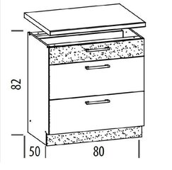 Pastatoma spintelė Modena MD28, 80 cm, ruda kaina ir informacija | Virtuvinės spintelės | pigu.lt