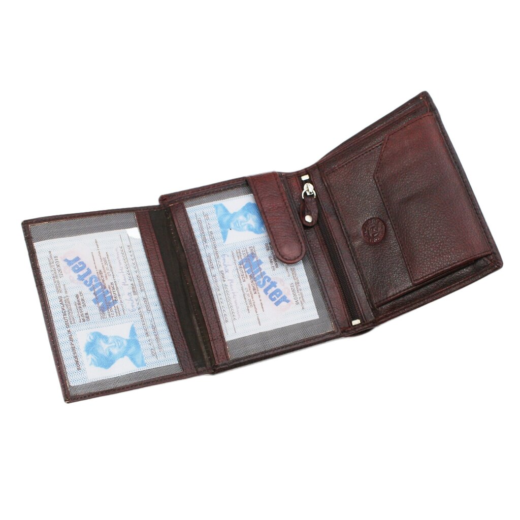 Piniginė Genuine Leather 497-BR kaina ir informacija | Vyriškos piniginės, kortelių dėklai | pigu.lt