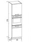 Pastatoma spintelė įmontuojamai orkaitei Modena MD29, 60 cm, balta/pilka kaina ir informacija | Virtuvinės spintelės | pigu.lt