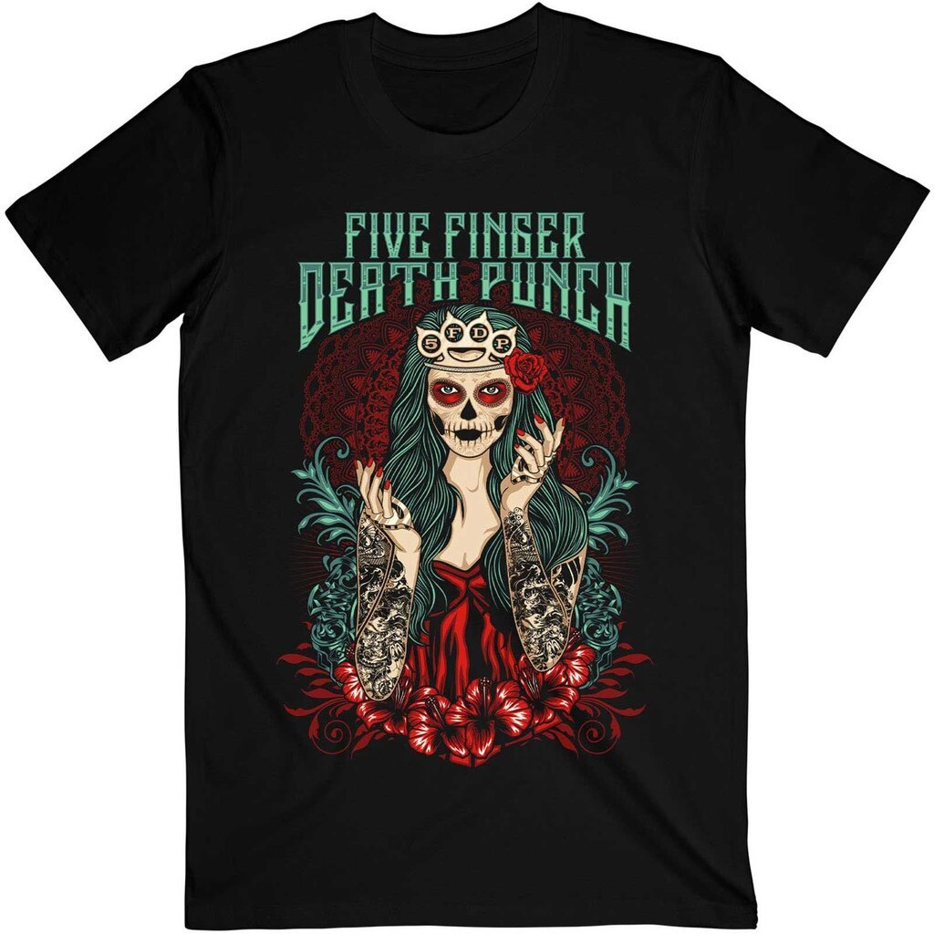 Marškinėliai unisex Choppers Five Finger Death Punch, juodi kaina ir informacija | Vyriški marškinėliai | pigu.lt