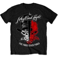 Marškinėliai unisex Choppers Five Finger Death Punch Jekyll&Hyde, juodi kaina ir informacija | Vyriški marškinėliai | pigu.lt