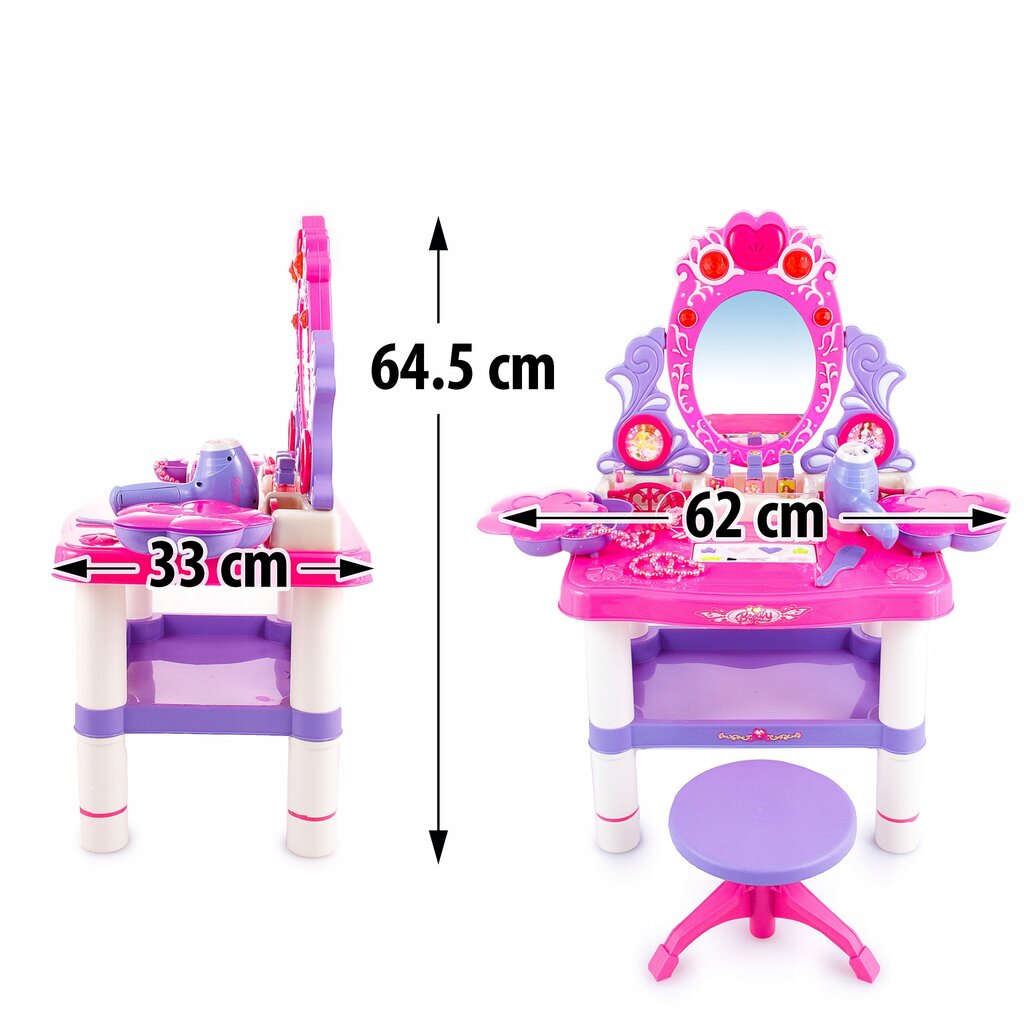 Tualeto staliukas su kėdute ir priedais vaikams Light sound KP2798 Kinderplay kaina ir informacija | Žaislai mergaitėms | pigu.lt
