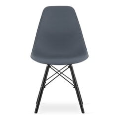 Набор из 4 стульев Osaka, серый/черный цена и информация | Стулья для кухни и столовой | pigu.lt