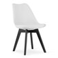2-ių kėdžių komplektas Mark, baltas kaina ir informacija | Virtuvės ir valgomojo kėdės | pigu.lt