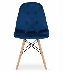2-ių kėdžių komplektas Dumo, mėlyna kaina ir informacija | Virtuvės ir valgomojo kėdės | pigu.lt