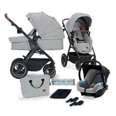 Universalus vežimėlis Kinderkraft B-Tour 3in1 Mink Pro, light grey kaina ir informacija | Vežimėliai | pigu.lt