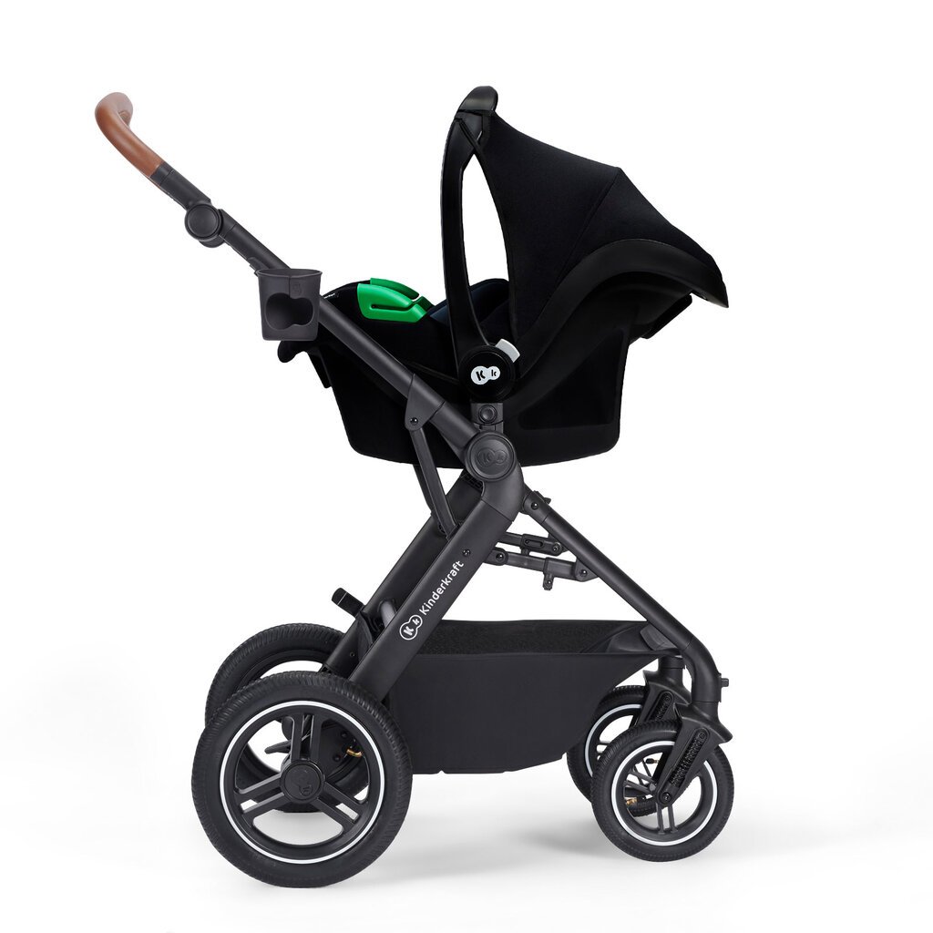 Universalus vežimėlis Kinderkraft B-Tour 3in1 Mink Pro, Black kaina ir informacija | Vežimėliai | pigu.lt