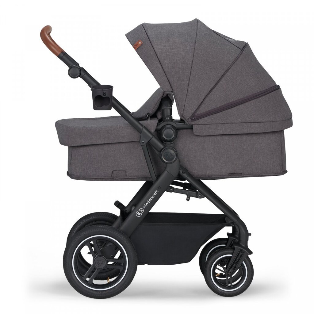 Universalus vežimėlis Kinderkraft B-Tour 3in1 Mink Pro, dark grey цена и информация | Vežimėliai | pigu.lt