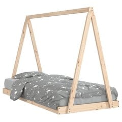 Vaikiškos lovos rėmas vidaXL, 90x190 cm, rudas kaina ir informacija | Vaikiškos lovos | pigu.lt