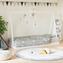 Vaikiškos lovos rėmas vidaXL, 90x200 cm, baltas kaina ir informacija | Vaikiškos lovos | pigu.lt