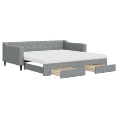 Sofa-lova vidaXL, 100x200 cm, pilka kaina ir informacija | Lovos | pigu.lt