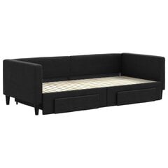 Sofa-lova vidaXL, 90x200 cm, juoda kaina ir informacija | Lovos | pigu.lt