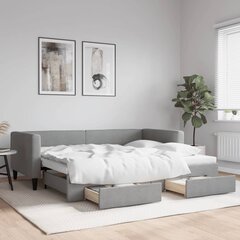 Sofa-lova vidaXL, 90x200 cm, pilka kaina ir informacija | Lovos | pigu.lt